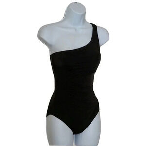Laundry by Shelli Segal black One-Shoulder One piece Suit Size XS